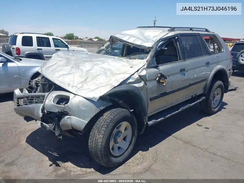 2003 Mitsubishi Montero Sport Es/Ls VIN: JA4LS21H73J046196 Lot: 45210893