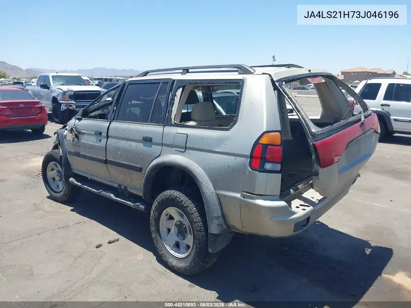 2003 Mitsubishi Montero Sport Es/Ls VIN: JA4LS21H73J046196 Lot: 45210893