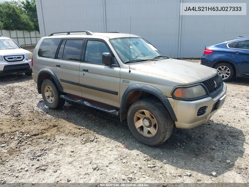 2003 Mitsubishi Montero Sport Es/Ls VIN: JA4LS21H63J027333 Lot: 45307245