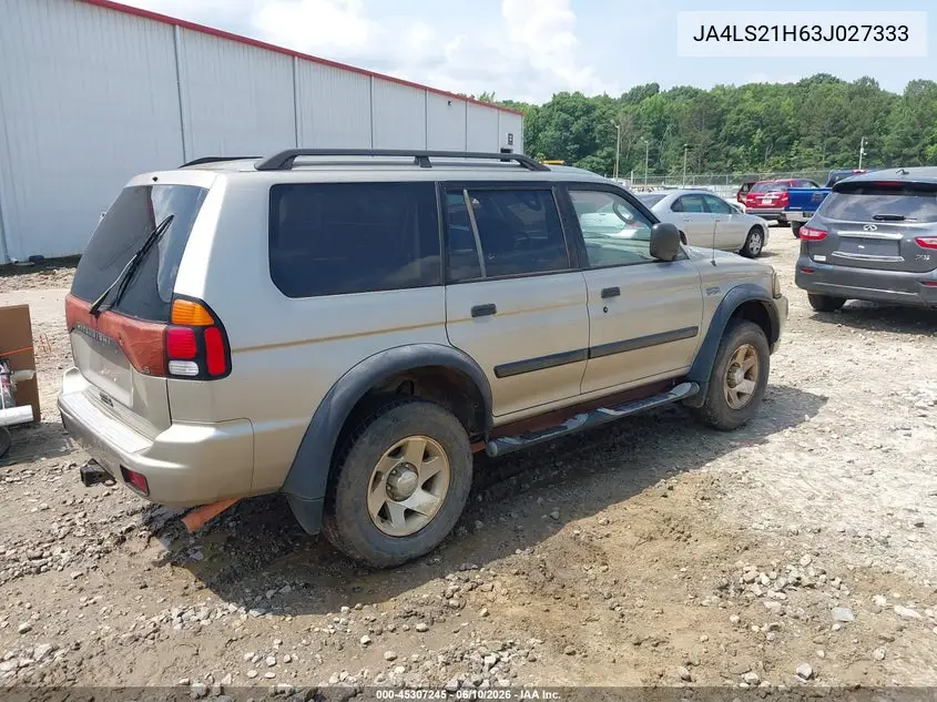 2003 Mitsubishi Montero Sport Es/Ls VIN: JA4LS21H63J027333 Lot: 45307245