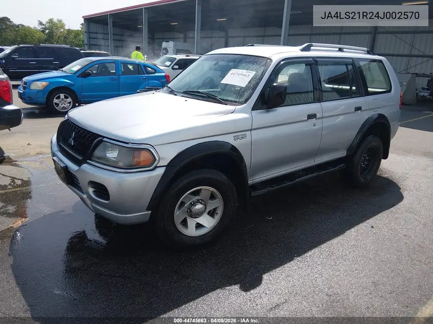 2004 Mitsubishi Montero Sport Ls VIN: JA4LS21R24J002570 Lot: 44745663
