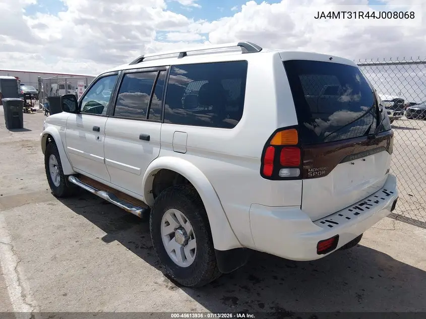 2004 Mitsubishi Montero Sport Xls VIN: JA4MT31R44J008068 Lot: 45613936
