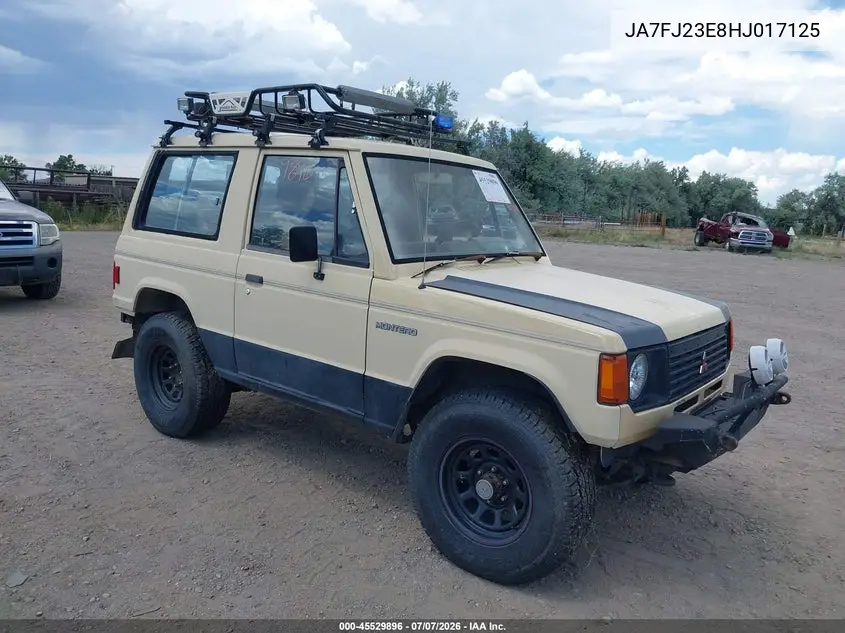 1987 Mitsubishi Montero VIN: JA7FJ23E8HJ017125 Lot: 45529896