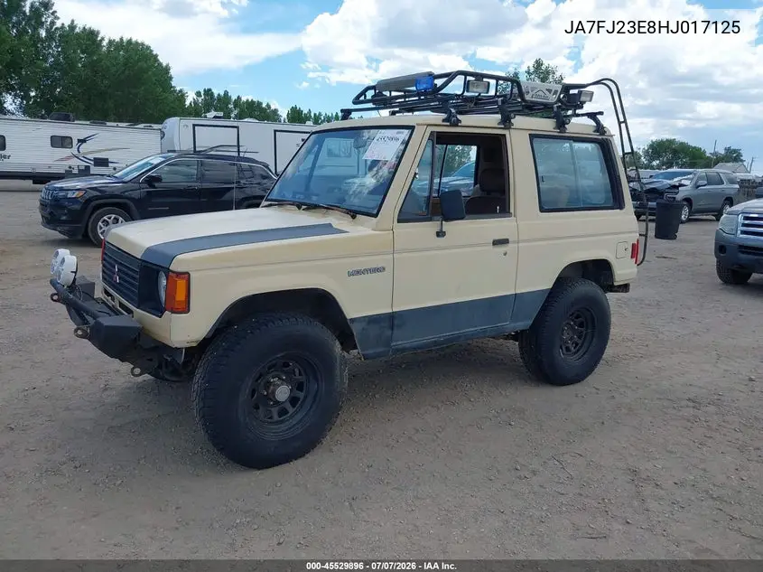 1987 Mitsubishi Montero VIN: JA7FJ23E8HJ017125 Lot: 45529896
