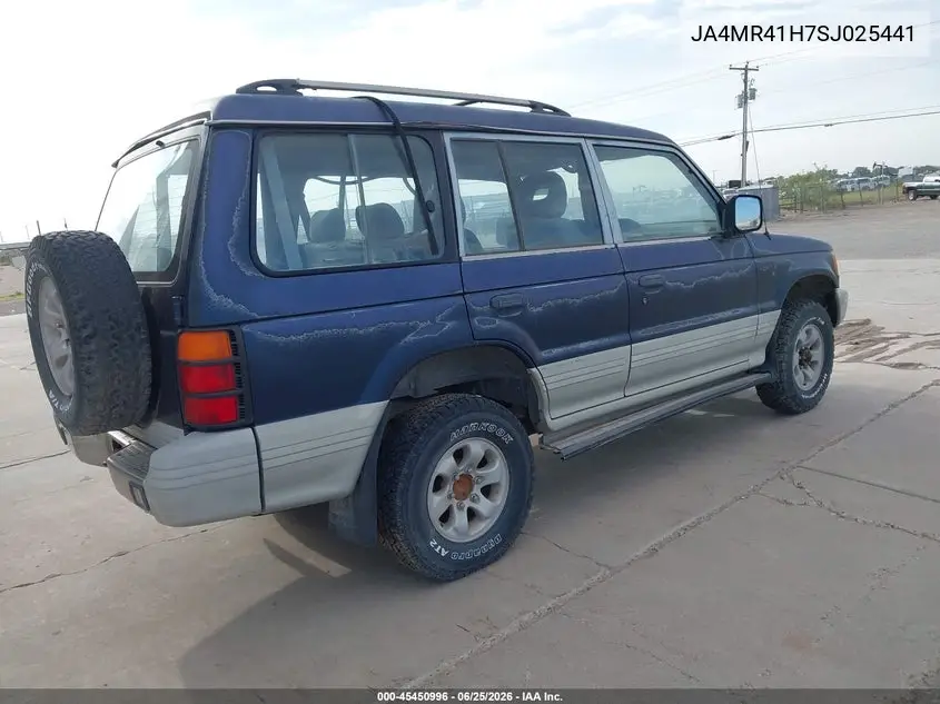 1995 Mitsubishi Montero Ls VIN: JA4MR41H7SJ025441 Lot: 45450996
