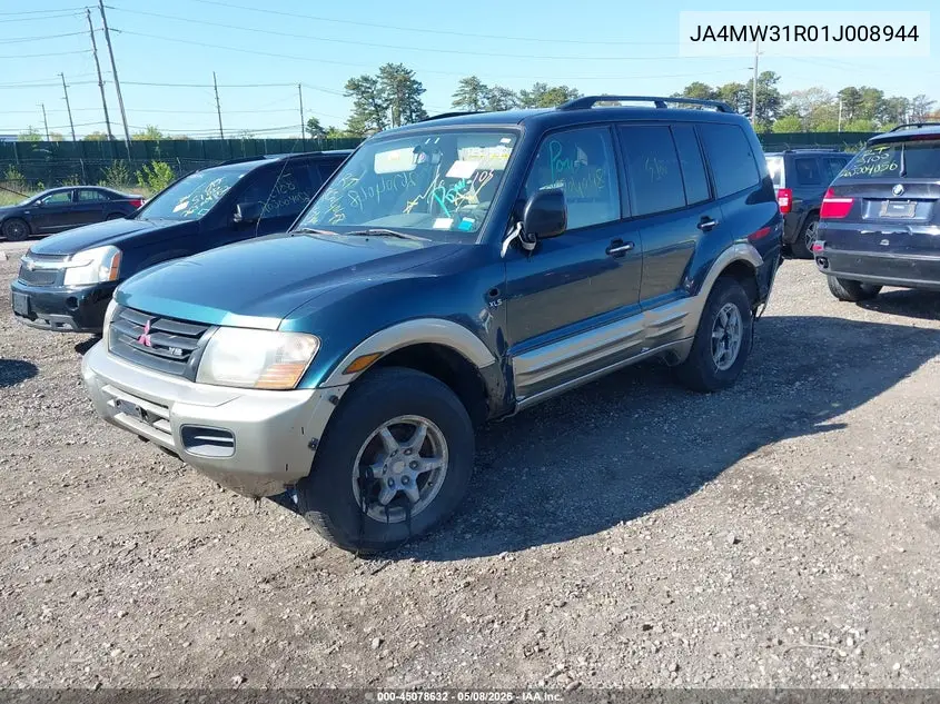 2001 Mitsubishi Montero Xls VIN: JA4MW31R01J008944 Lot: 45078632