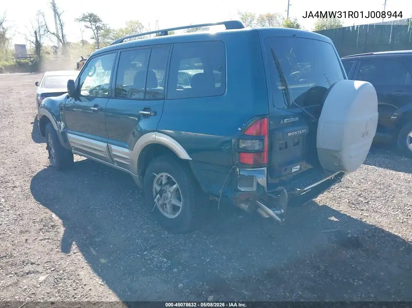 2001 Mitsubishi Montero Xls VIN: JA4MW31R01J008944 Lot: 45078632