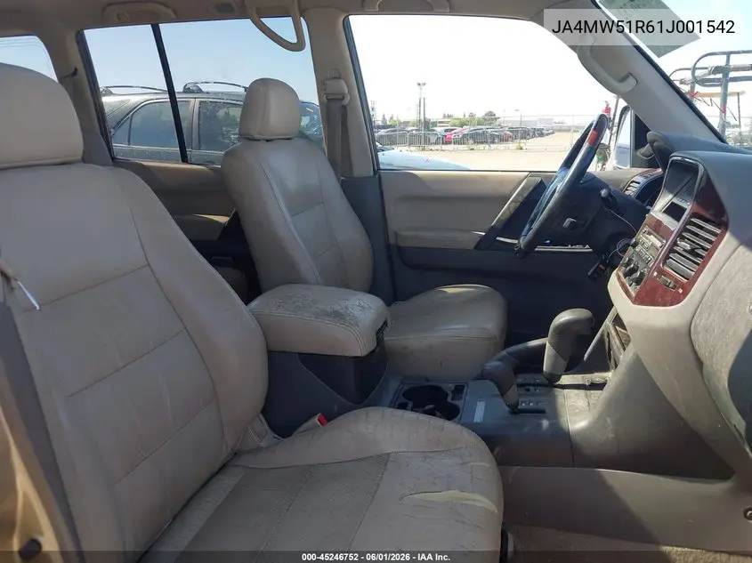 2001 Mitsubishi Montero Limited VIN: JA4MW51R61J001542 Lot: 45246752