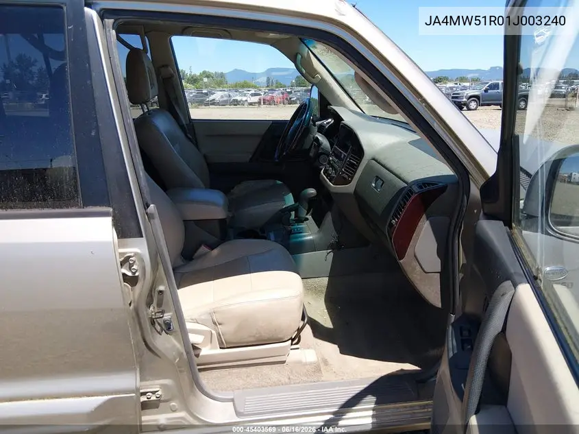 2001 Mitsubishi Montero Limited VIN: JA4MW51R01J003240 Lot: 45403569