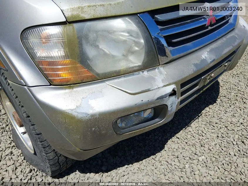 2001 Mitsubishi Montero Limited VIN: JA4MW51R01J003240 Lot: 45403569