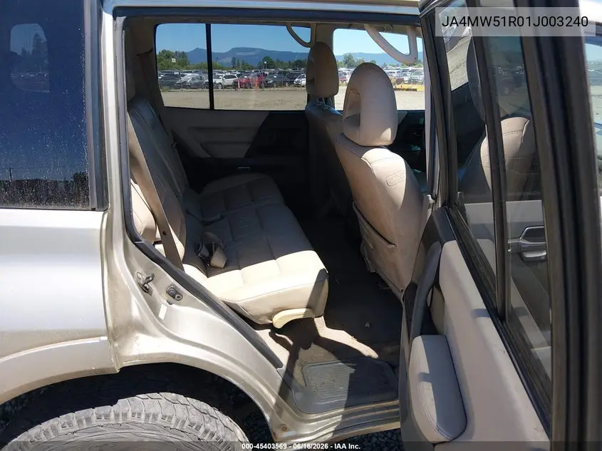 2001 Mitsubishi Montero Limited VIN: JA4MW51R01J003240 Lot: 45403569