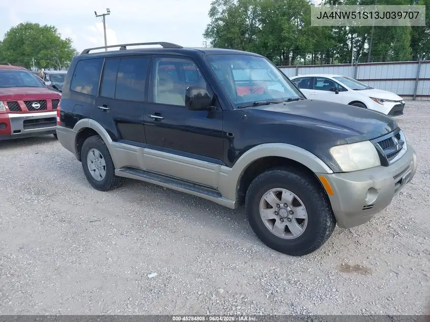 2003 Mitsubishi Montero 20Th Anniversary/Limited VIN: JA4NW51S13J039707 Lot: 45284808