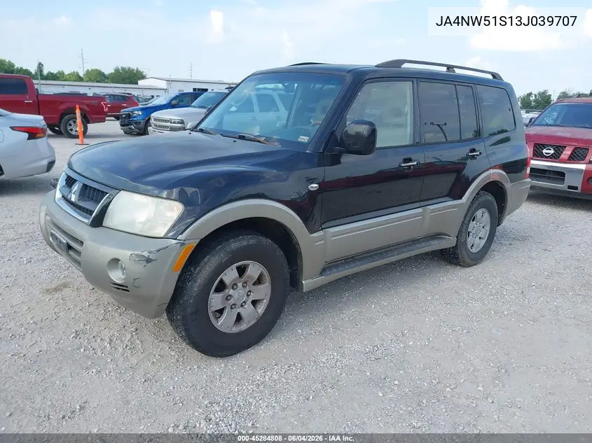 2003 Mitsubishi Montero 20Th Anniversary/Limited VIN: JA4NW51S13J039707 Lot: 45284808