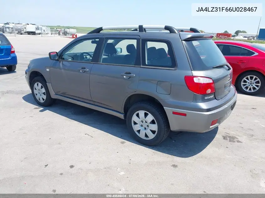 2006 Mitsubishi Outlander Ls VIN: JA4LZ31F66U028467 Lot: 45546434