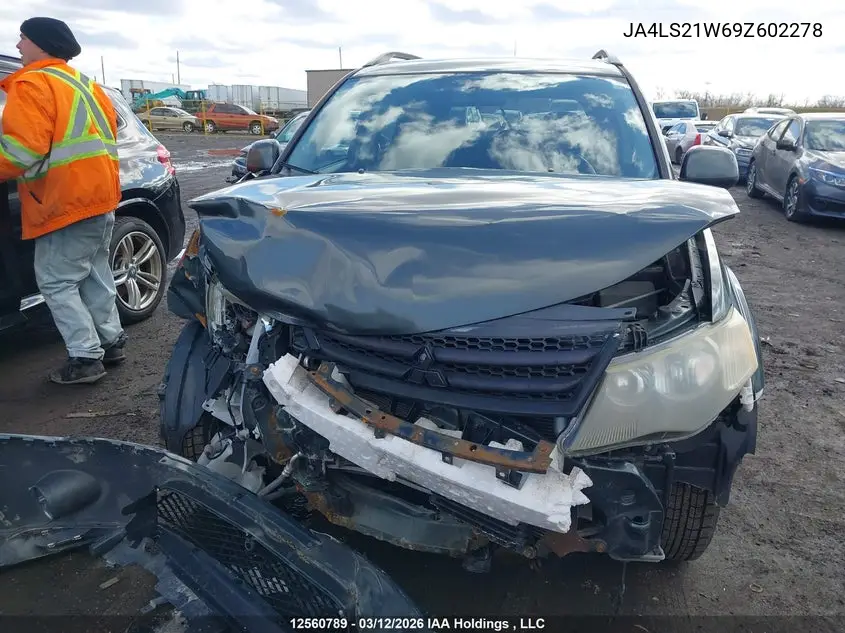 2009 Mitsubishi Outlander Es VIN: JA4LS21W69Z602278 Lot: 12560789