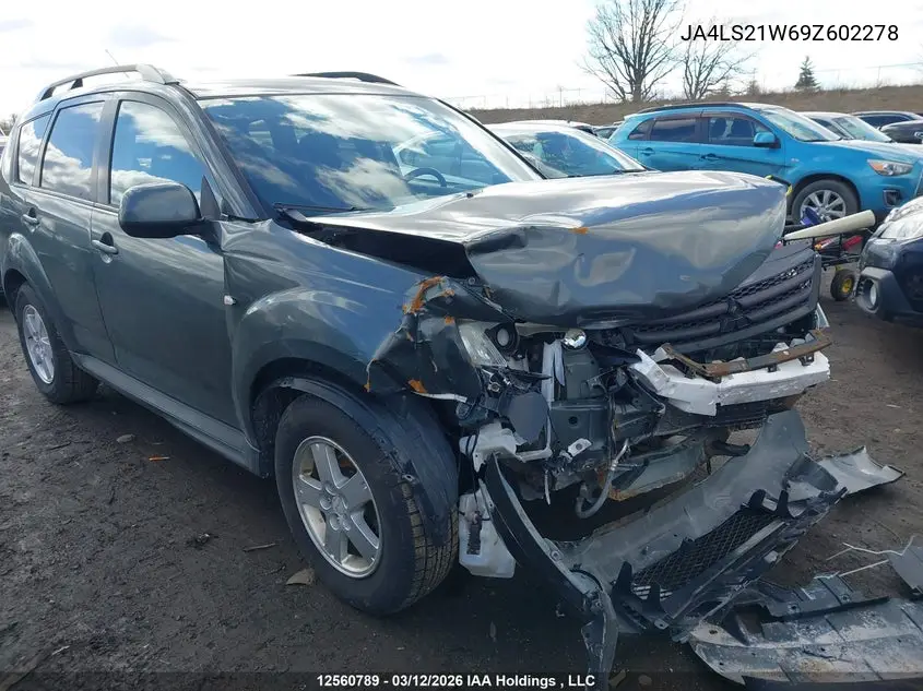 2009 Mitsubishi Outlander Es VIN: JA4LS21W69Z602278 Lot: 12560789