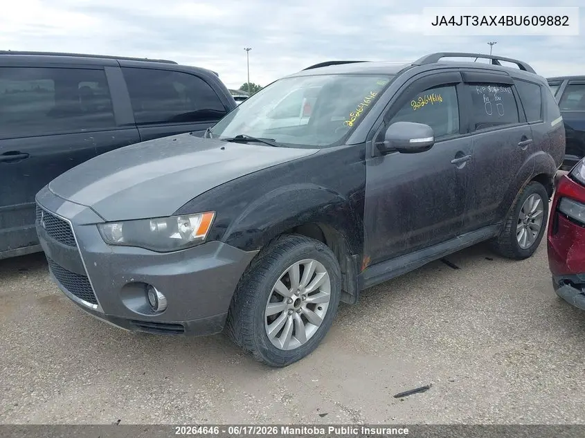 2011 Mitsubishi Outlander Ls VIN: JA4JT3AX4BU609882 Lot: 20264646