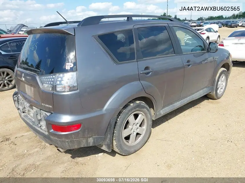 2011 Mitsubishi Outlander Es VIN: JA4AT2AWXBU602565 Lot: 30093698