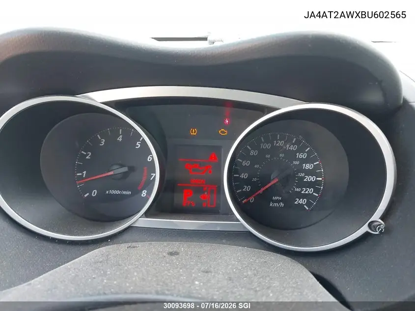 2011 Mitsubishi Outlander Es VIN: JA4AT2AWXBU602565 Lot: 30093698