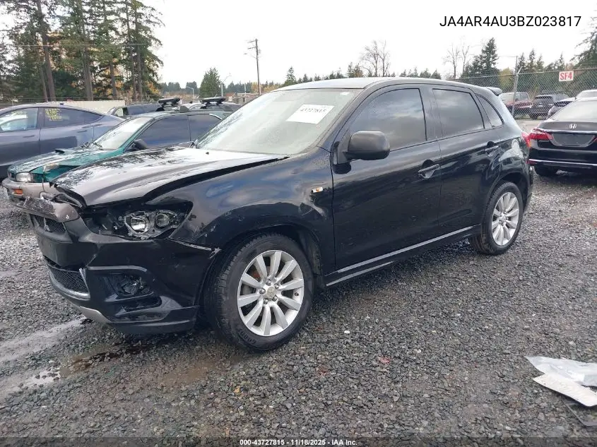 JA4AR4AU3BZ023817 2011 Mitsubishi Outlander Sport Se