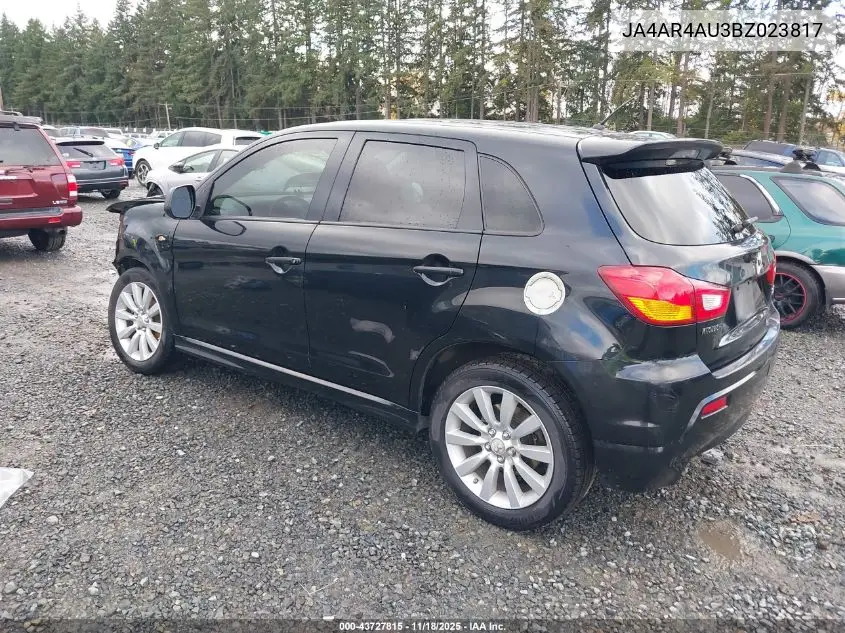 JA4AR4AU3BZ023817 2011 Mitsubishi Outlander Sport Se
