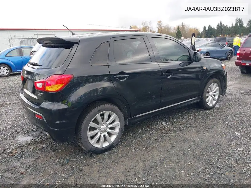 JA4AR4AU3BZ023817 2011 Mitsubishi Outlander Sport Se