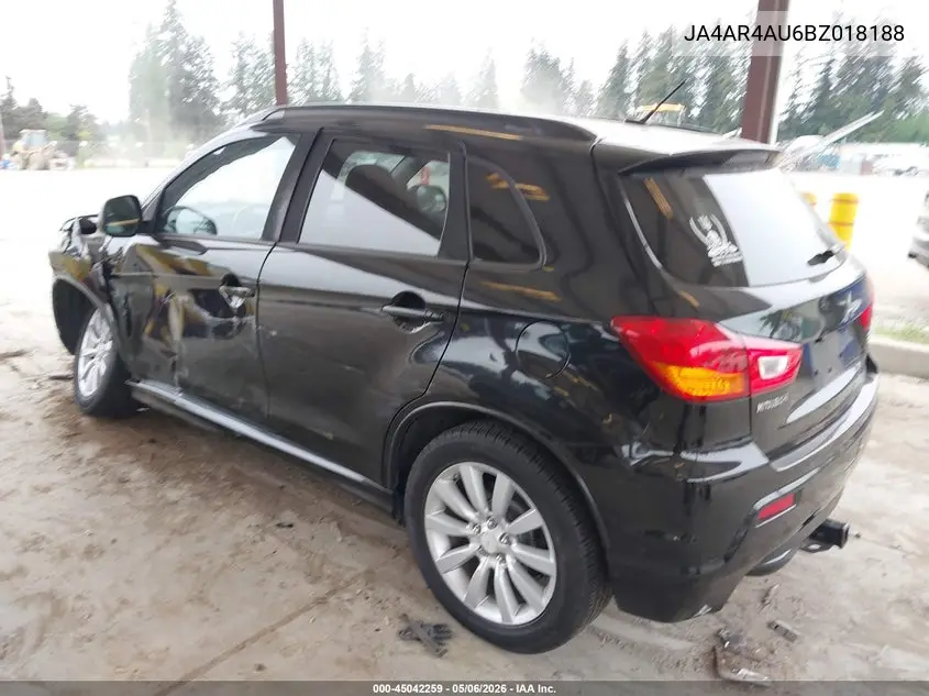2011 Mitsubishi Outlander Sport Se VIN: JA4AR4AU6BZ018188 Lot: 45042259