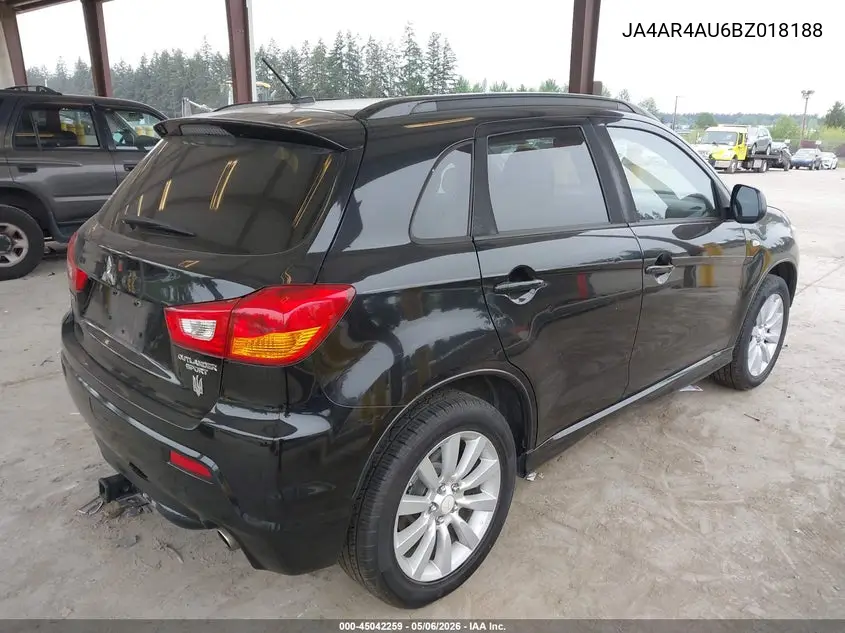 2011 Mitsubishi Outlander Sport Se VIN: JA4AR4AU6BZ018188 Lot: 45042259