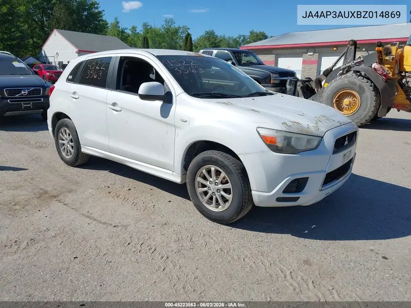 2011 Mitsubishi Outlander Sport Es VIN: JA4AP3AUXBZ014869 Lot: 45223563