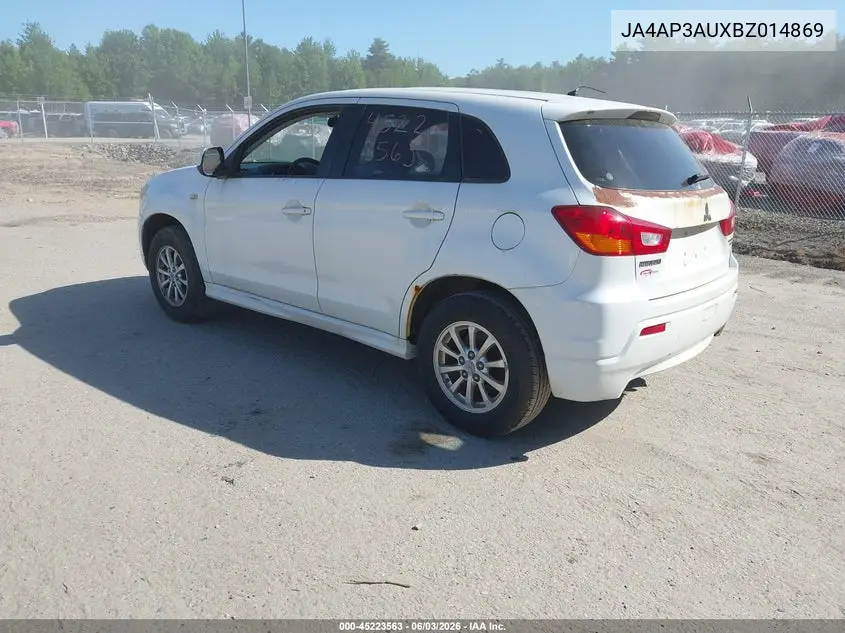 2011 Mitsubishi Outlander Sport Es VIN: JA4AP3AUXBZ014869 Lot: 45223563