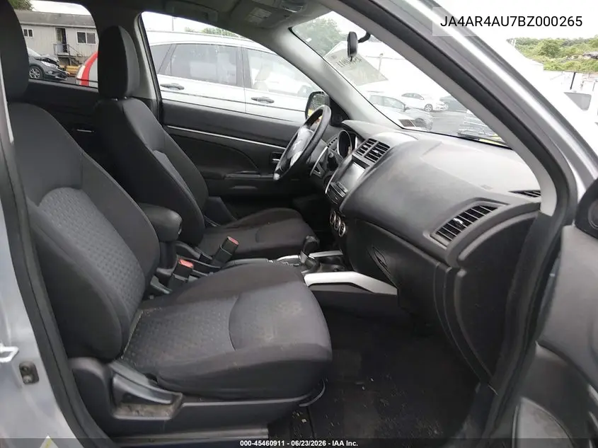2011 Mitsubishi Outlander Sport Se VIN: JA4AR4AU7BZ000265 Lot: 45460911