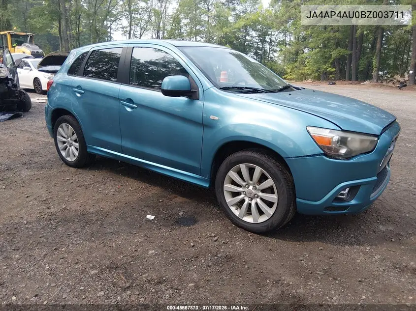 2011 Mitsubishi Outlander Sport Se VIN: JA4AP4AU0BZ003711 Lot: 45667370