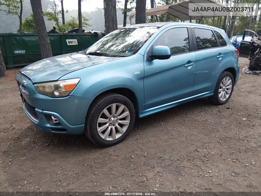 2011 Mitsubishi Outlander Sport Se VIN: JA4AP4AU0BZ003711 Lot: 45667370