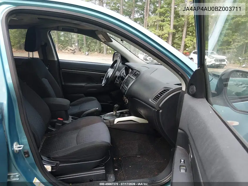 2011 Mitsubishi Outlander Sport Se VIN: JA4AP4AU0BZ003711 Lot: 45667370
