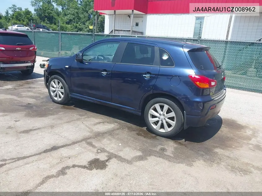 2012 Mitsubishi Outlander Sport Se VIN: JA4AR4AU1CZ008962 Lot: 45588126