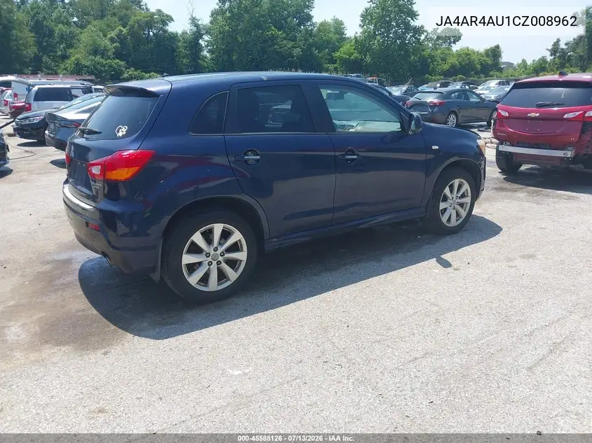 2012 Mitsubishi Outlander Sport Se VIN: JA4AR4AU1CZ008962 Lot: 45588126
