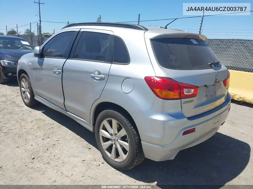 2012 Mitsubishi Outlander Sport Se VIN: JA4AR4AU6CZ003787 Lot: 45628667