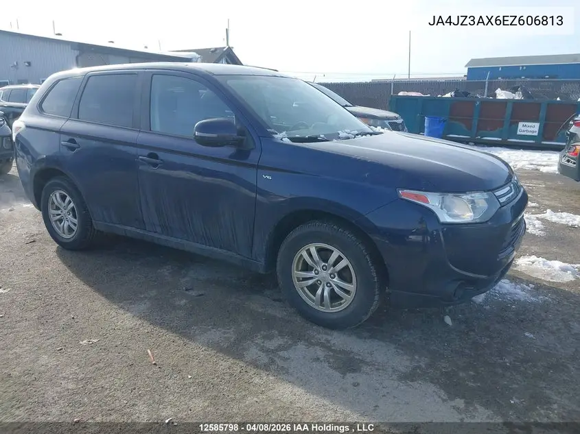 2014 Mitsubishi Outlander Se VIN: JA4JZ3AX6EZ606813 Lot: 12585798