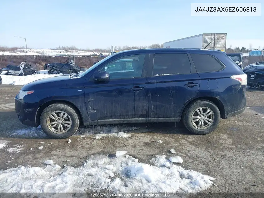 2014 Mitsubishi Outlander Se VIN: JA4JZ3AX6EZ606813 Lot: 12585798