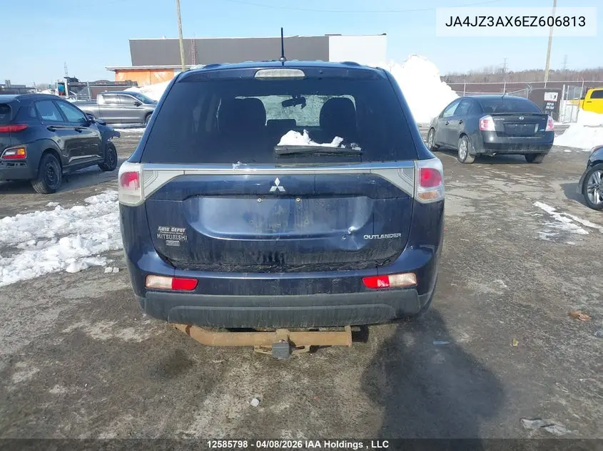 2014 Mitsubishi Outlander Se VIN: JA4JZ3AX6EZ606813 Lot: 12585798