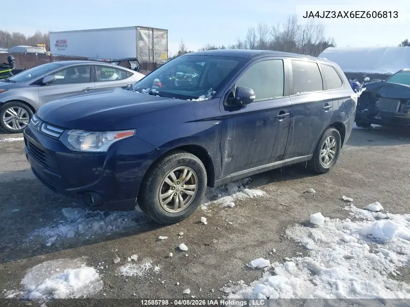 2014 Mitsubishi Outlander Se VIN: JA4JZ3AX6EZ606813 Lot: 12585798