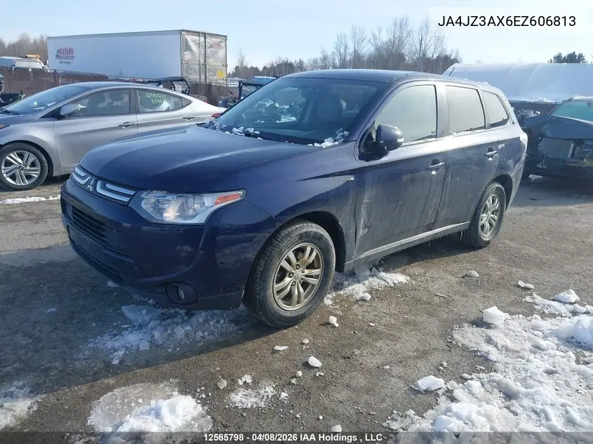 2014 Mitsubishi Outlander Se VIN: JA4JZ3AX6EZ606813 Lot: 12585798