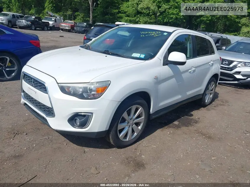 2014 Mitsubishi Outlander Sport Se VIN: 4A4AR4AU2EE025973 Lot: 45222892
