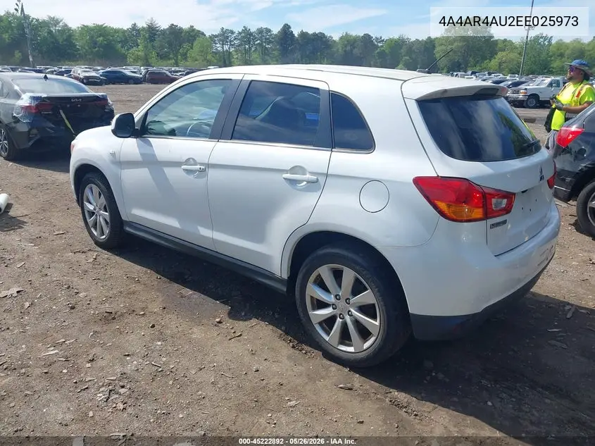 2014 Mitsubishi Outlander Sport Se VIN: 4A4AR4AU2EE025973 Lot: 45222892