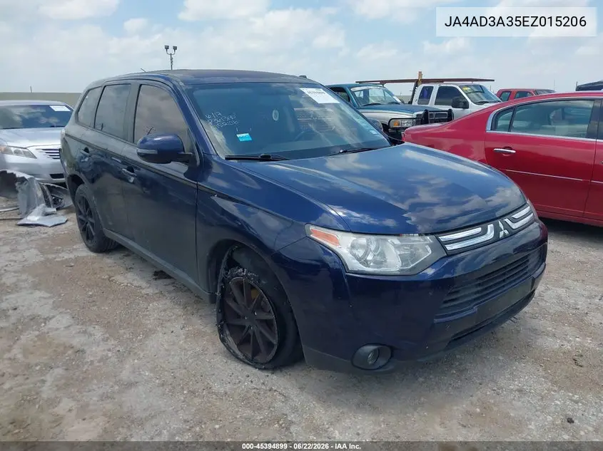 2014 Mitsubishi Outlander Se VIN: JA4AD3A35EZ015206 Lot: 45394899