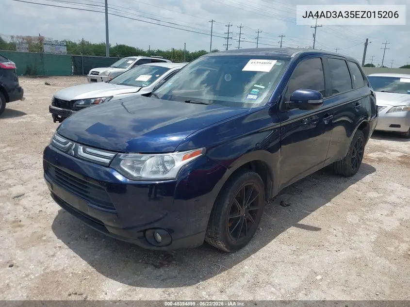 2014 Mitsubishi Outlander Se VIN: JA4AD3A35EZ015206 Lot: 45394899
