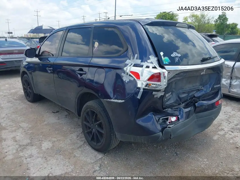 2014 Mitsubishi Outlander Se VIN: JA4AD3A35EZ015206 Lot: 45394899