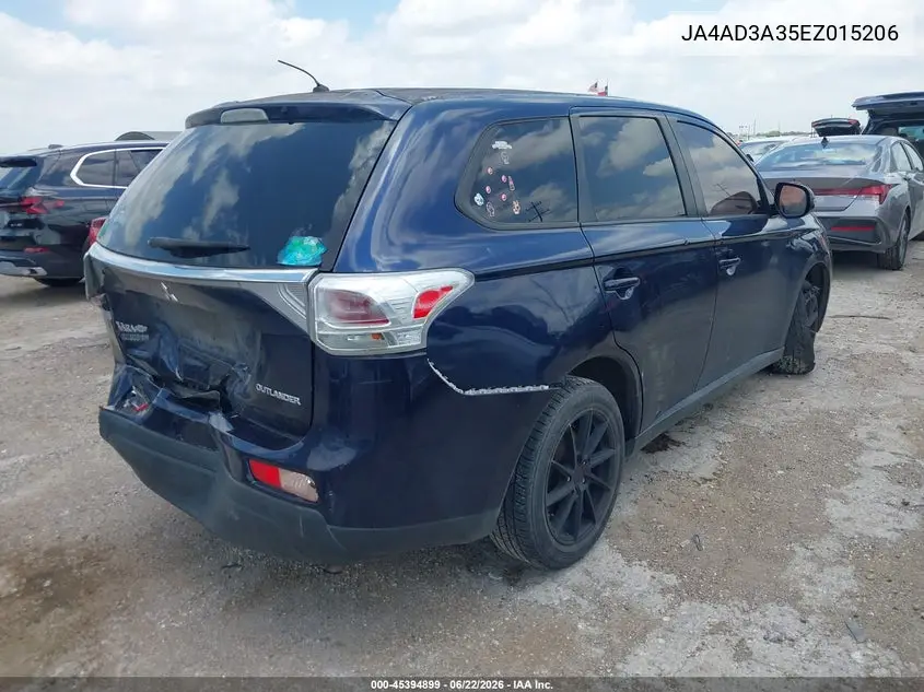 2014 Mitsubishi Outlander Se VIN: JA4AD3A35EZ015206 Lot: 45394899