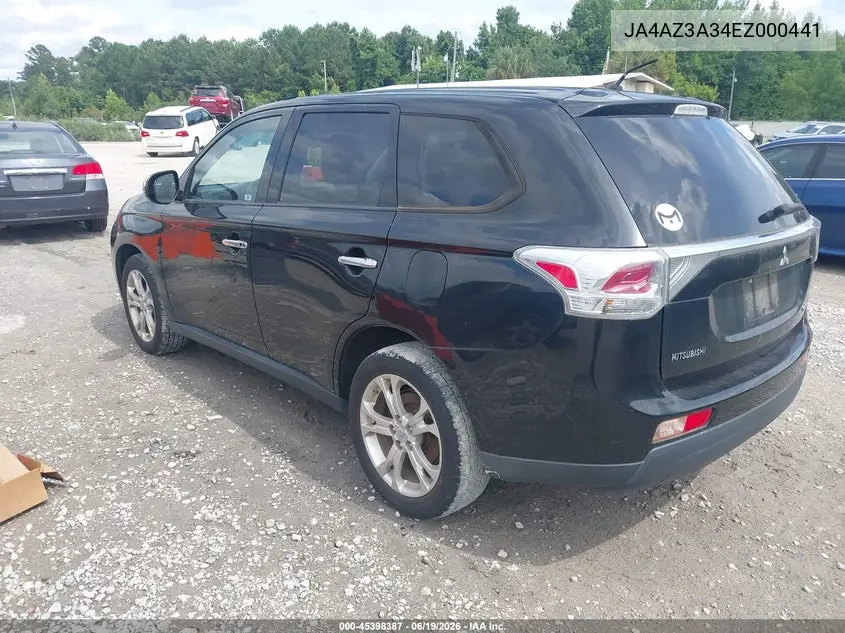 2014 Mitsubishi Outlander Se VIN: JA4AZ3A34EZ000441 Lot: 45398387