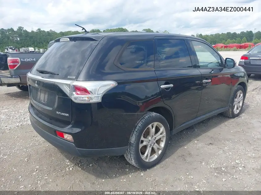 2014 Mitsubishi Outlander Se VIN: JA4AZ3A34EZ000441 Lot: 45398387